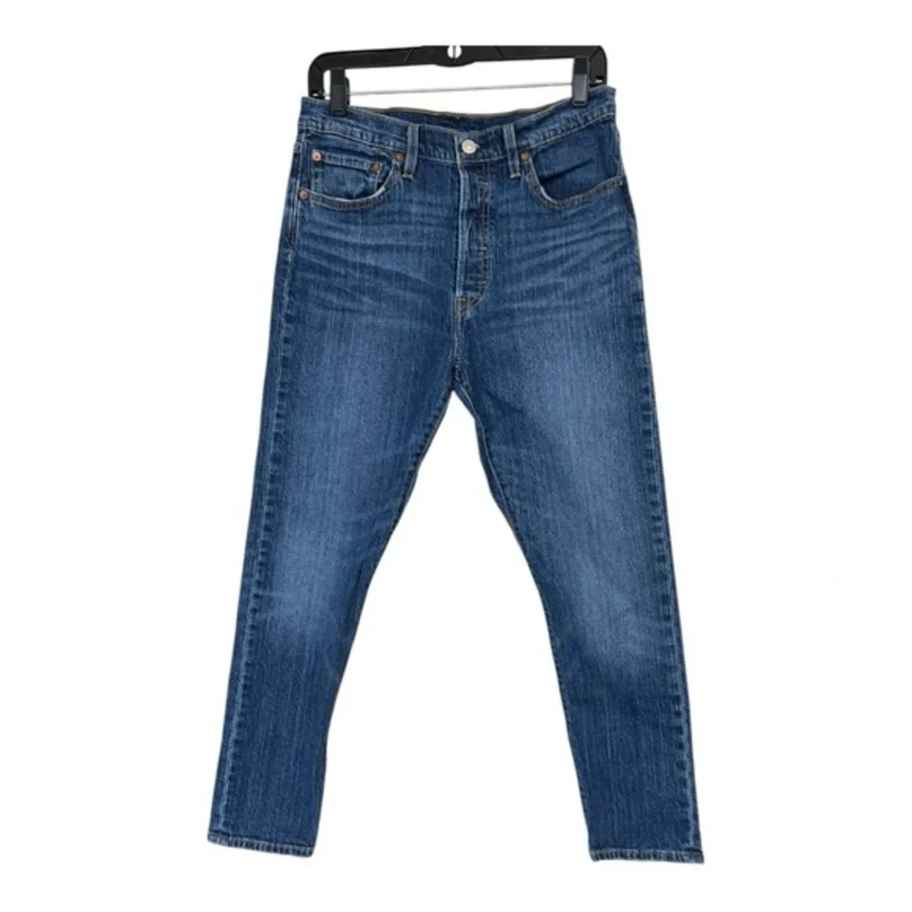 Levi's 501 Blue Skinny Fit Jeans with Classic Denim Wash Size S